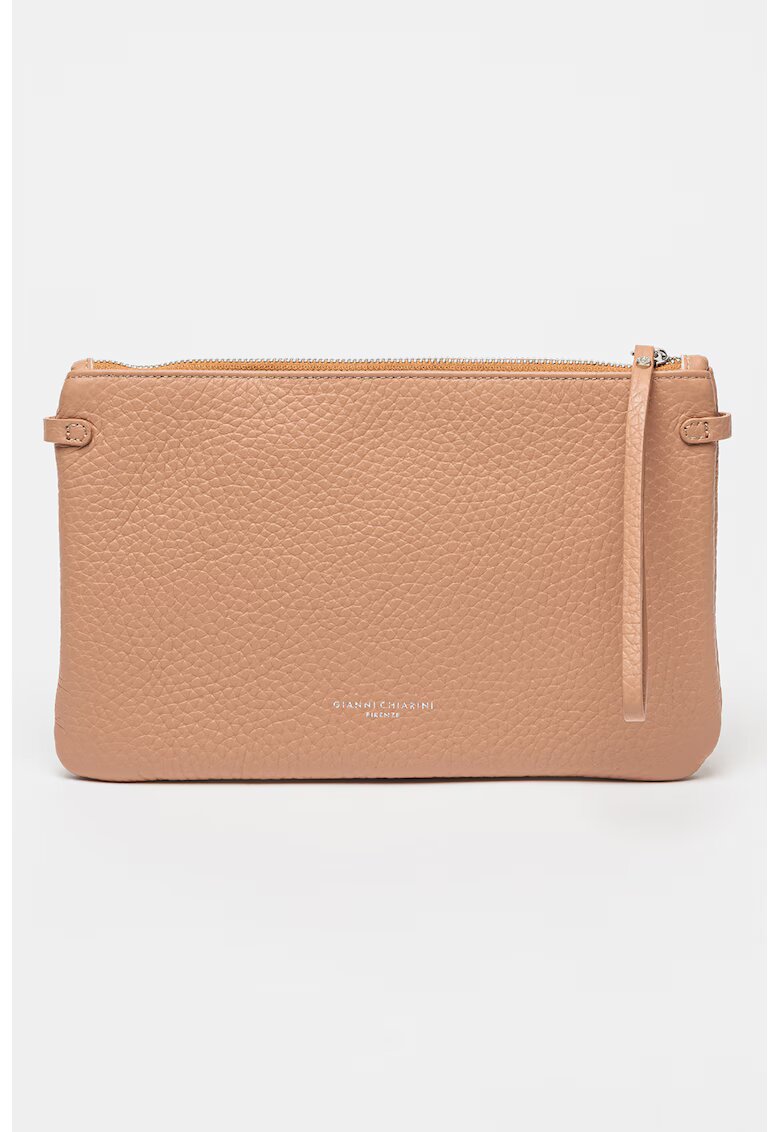 GIANNI CHIARINI Geanta-plic de piele Hermy - Roz prafuit