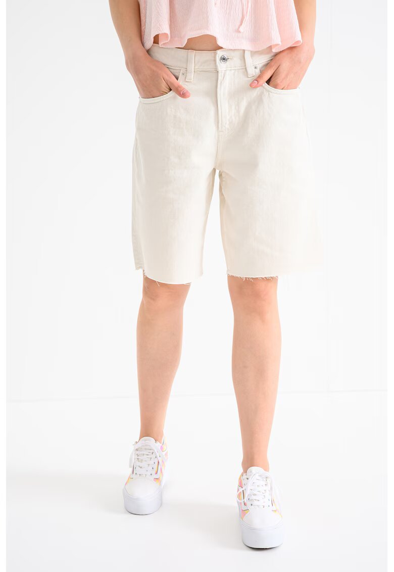Gina Tricot Pantaloni scurti de denim cu 5 buzunare - Crem