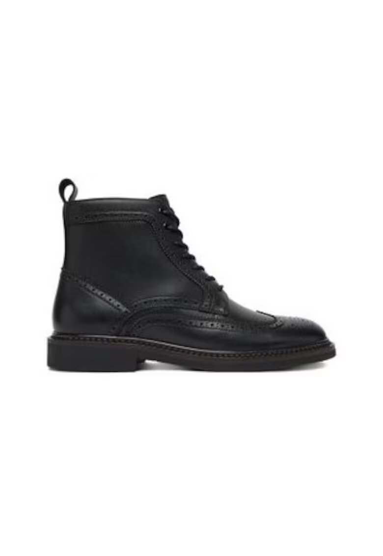 Gino Rossi barbati piele naturala - negru - sireturi - Negru