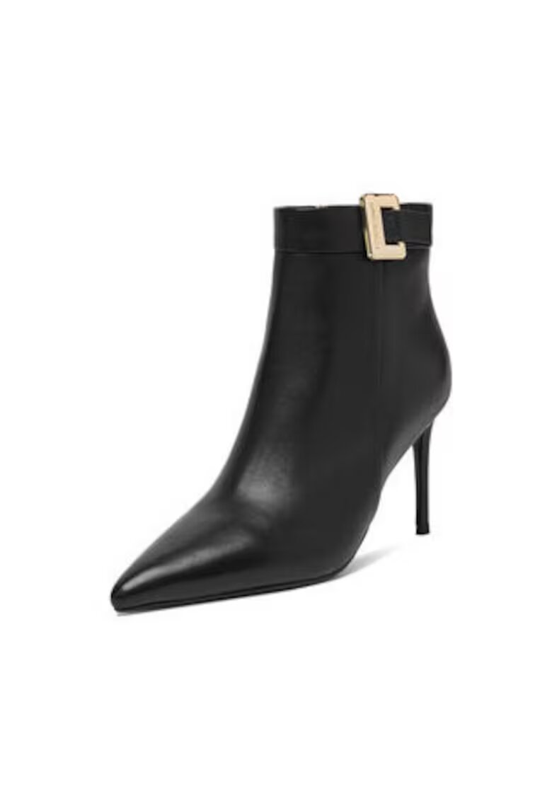Gino Rossi Botine dama EO-LUIZA-C001X-1 - piele naturala - negru - cu fermoar - varf ascutit - Negru