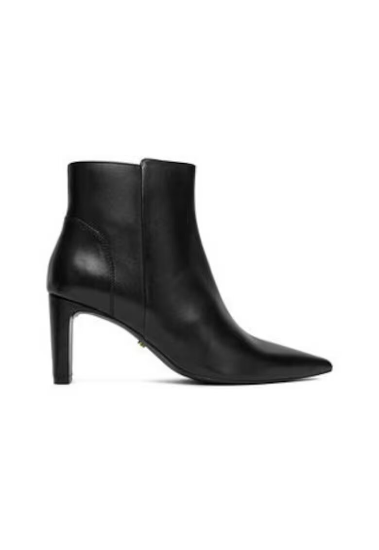 Gino Rossi Botine dama negru - piele naturala - cu fermoar - ascutit