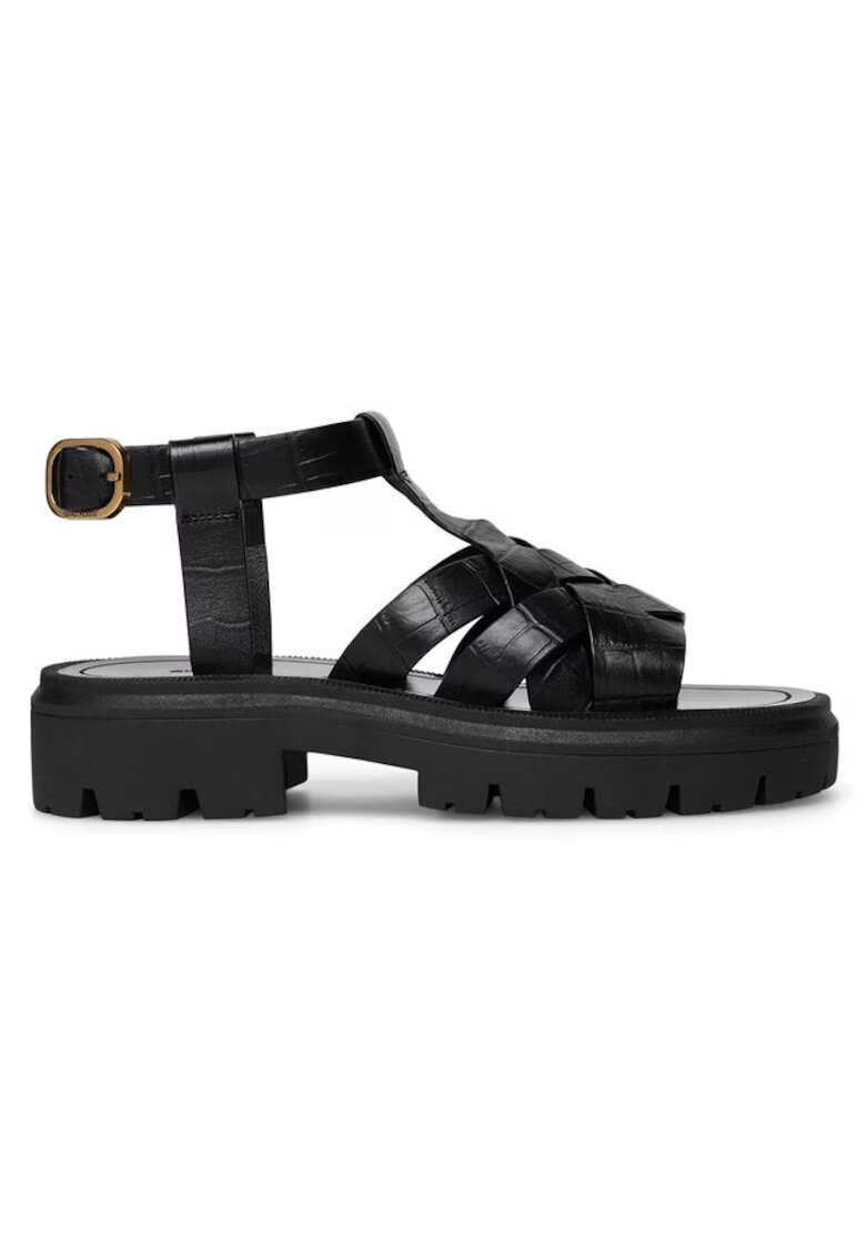 Gino Rossi Sandale dama elegante din piele - Negru