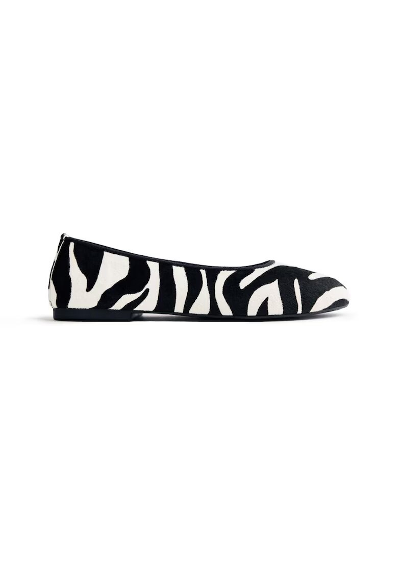 Gioseppo Balerini cu animal print - Negru