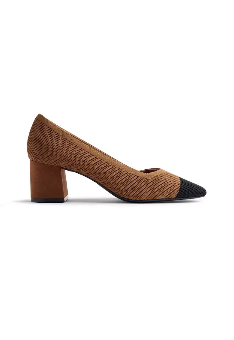 Gioseppo Pantofi din material textil cu varf patrat Pease - Maro taupe