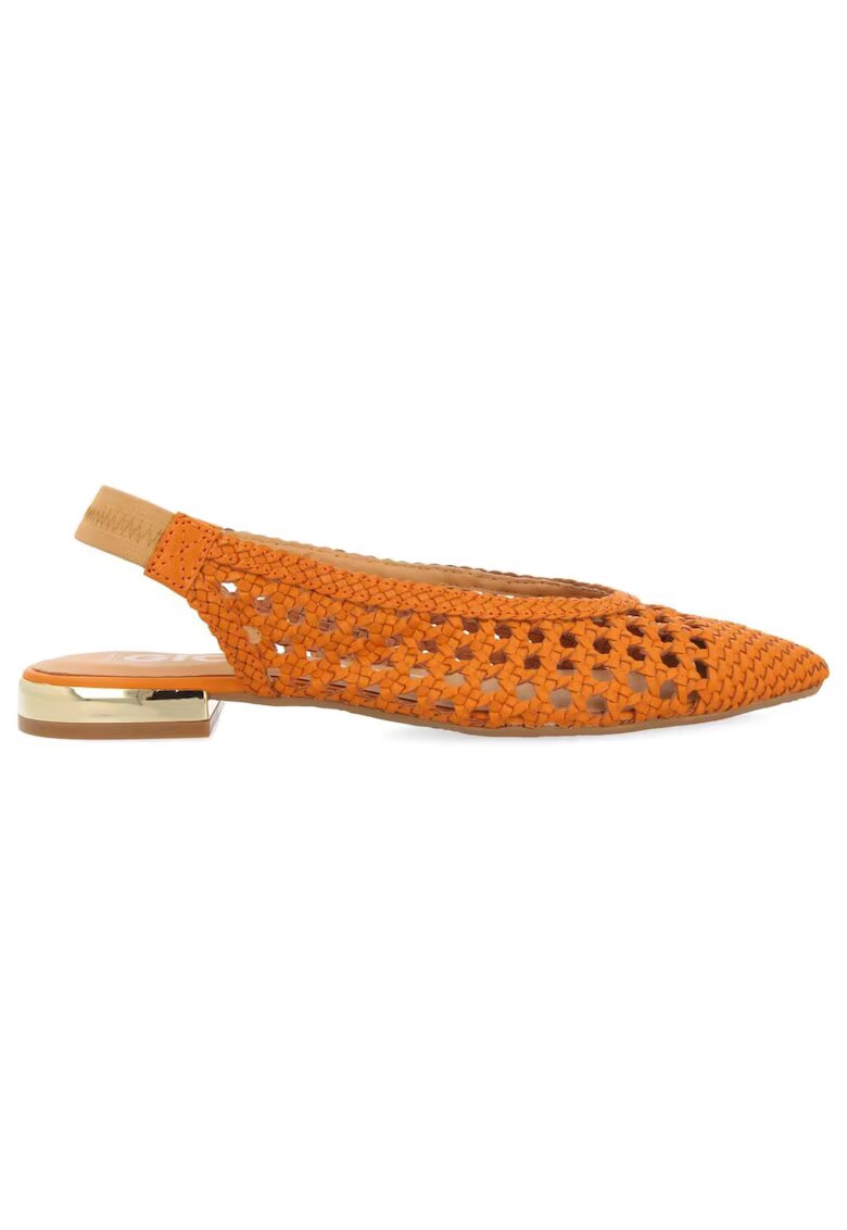 Gioseppo Pantofi slingback de piele - Portocaliu