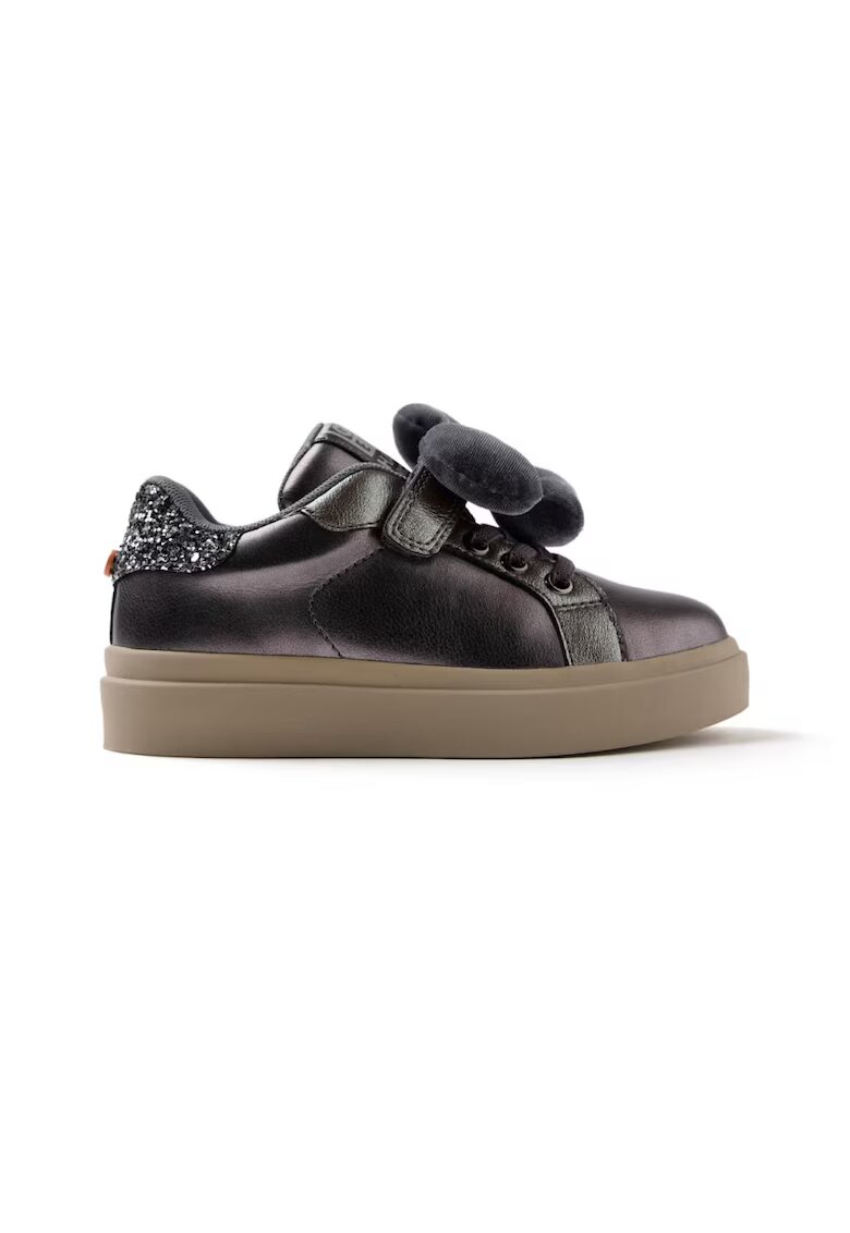 Gioseppo Pantofi sport de piele ecologica cu aplicatie florala Almont - Gri
