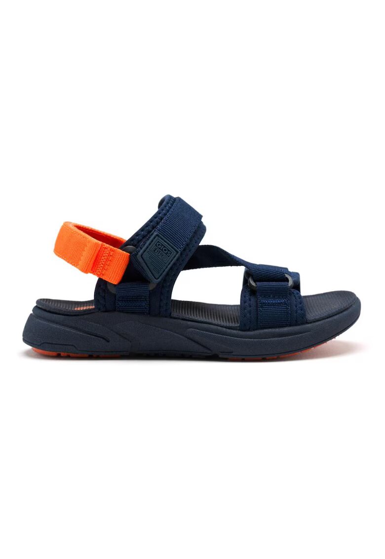 Gioseppo Sandale cu talpa plata si inchidere velcro - Albastru royal/Bleumarin