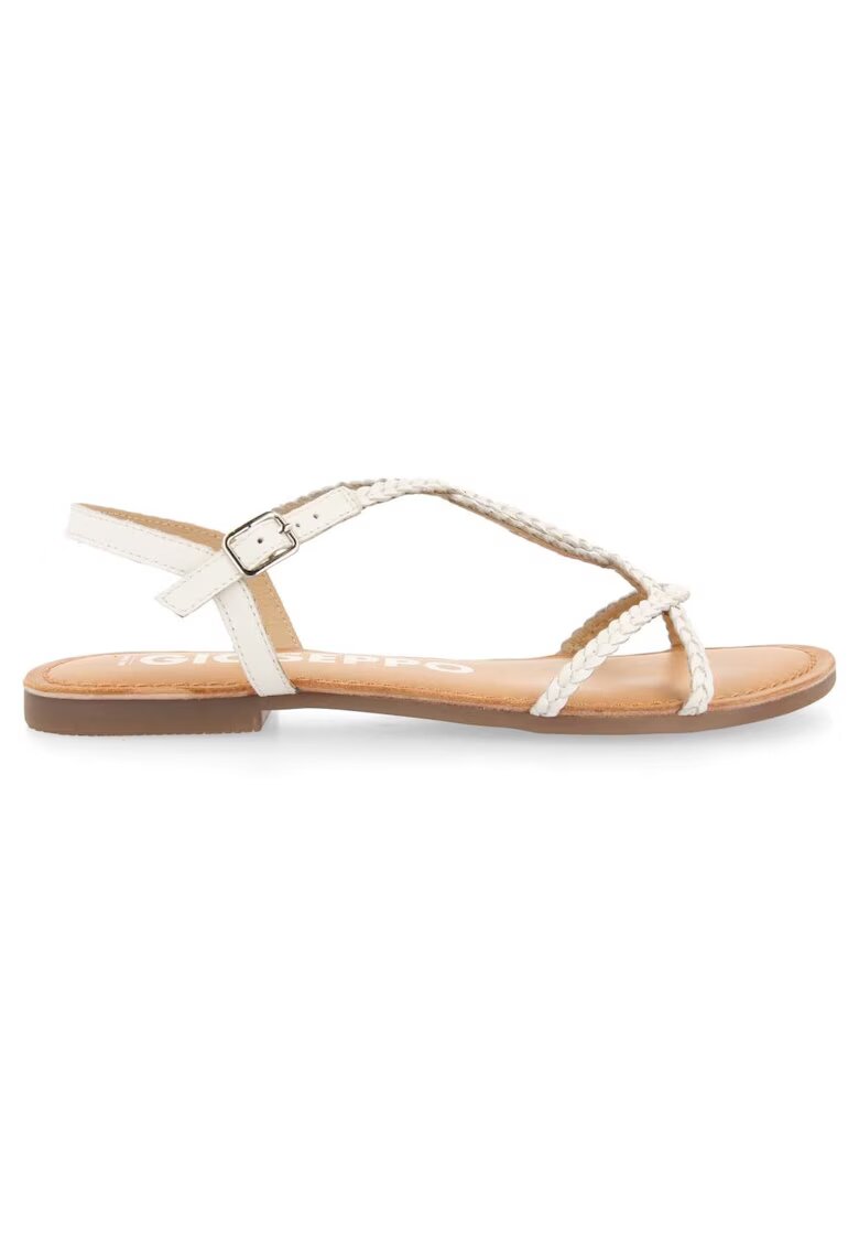 Gioseppo Sandale de piele cu design impletit - Alb