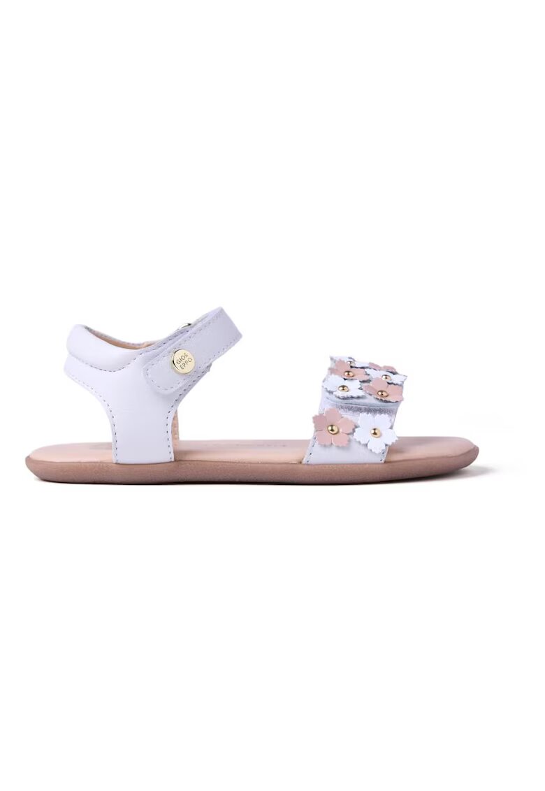 Gioseppo Sandale din piele cu aplicatie cu model floral Loitok - Alb