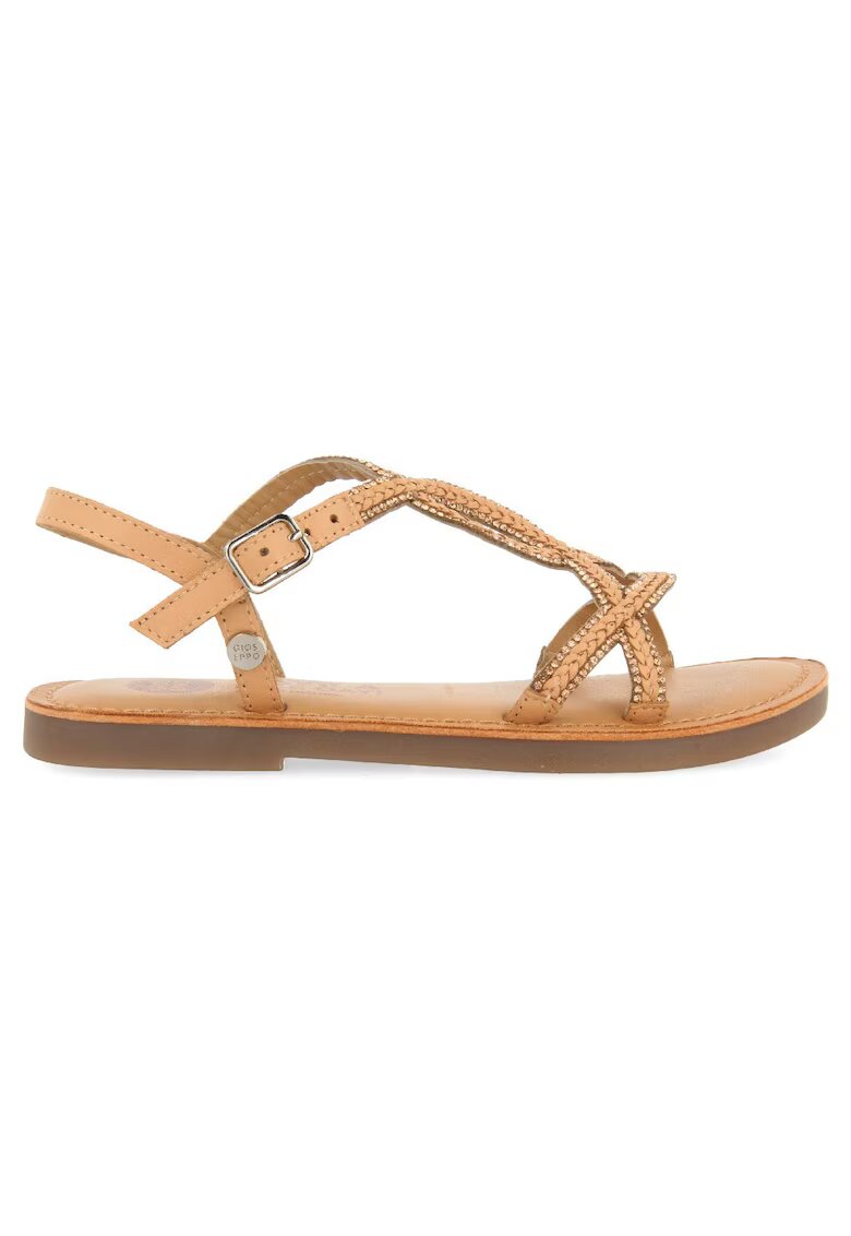 Gioseppo Sandale slingback cu strasuri Aucilla - Bej