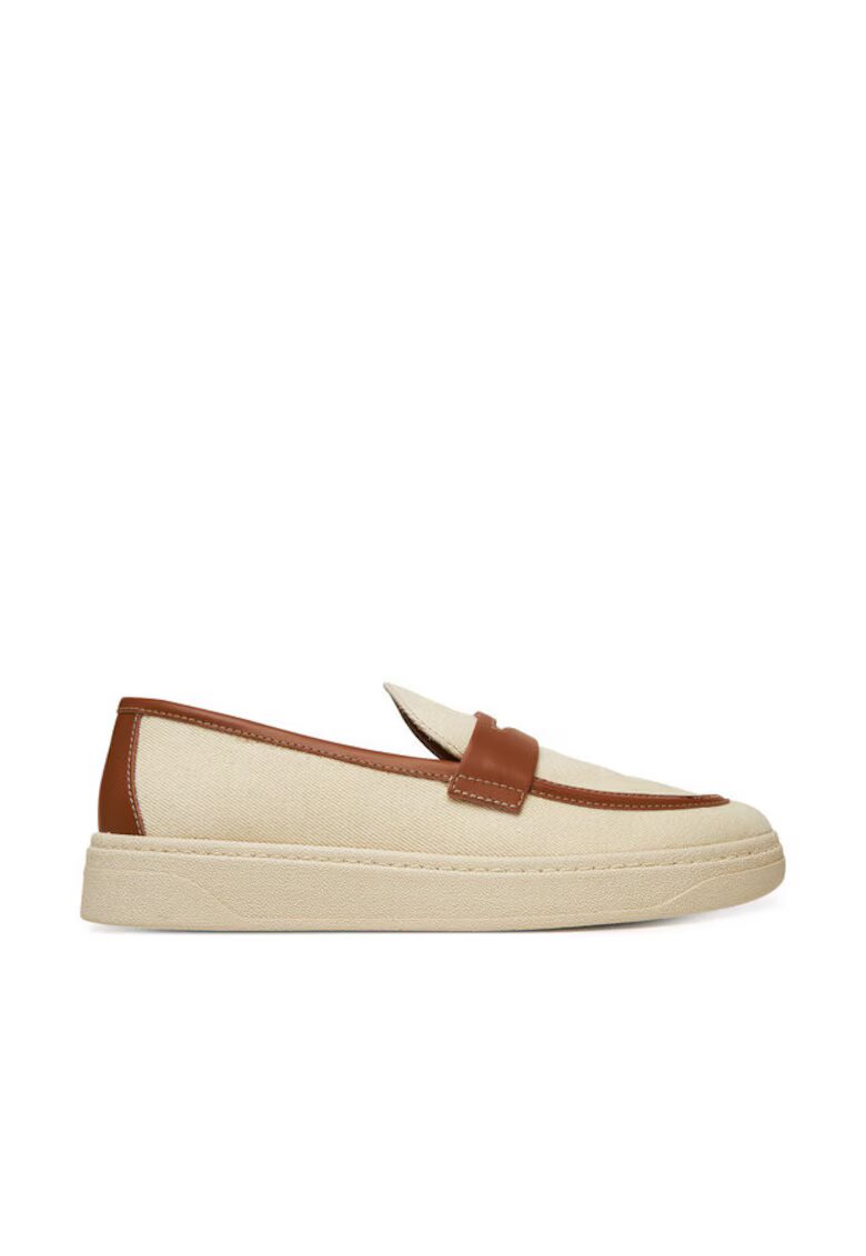 Giuseppe Zanotti Mocasini barbatesti - material textil - bej/maro