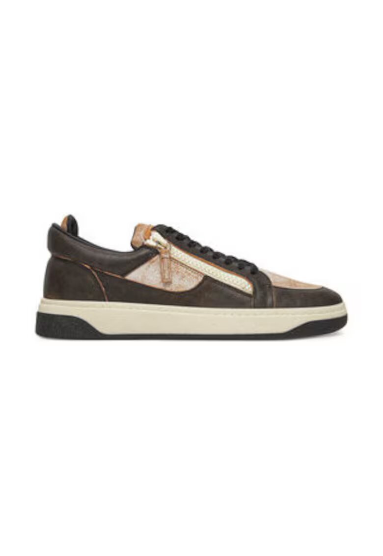 Giuseppe Zanotti Tenisi barbatesti - 305490186 - piele naturala - maro/alb