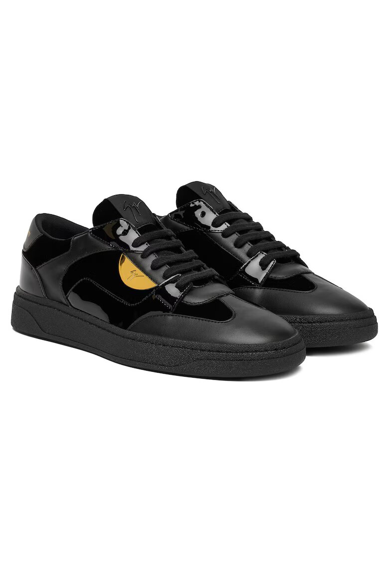 Giuseppe Zanotti Tenisi barbati piele naturala - negru