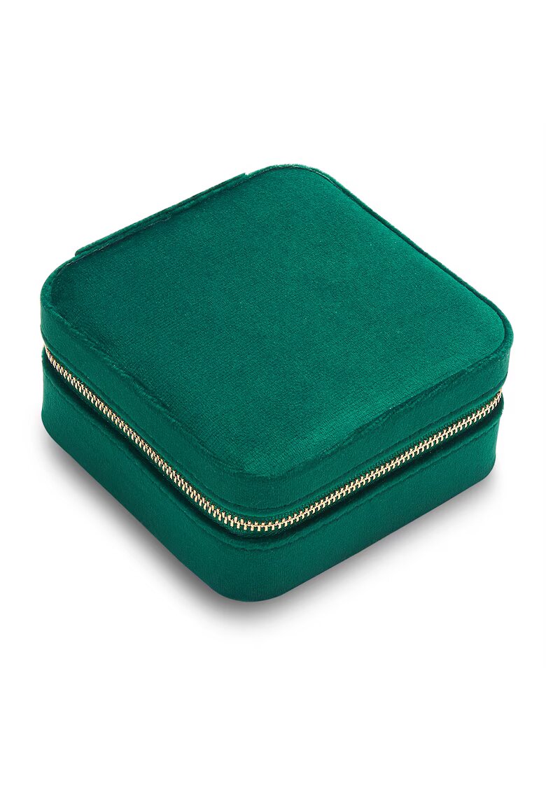 Glanzstuecke Muenchen Cutie de bijuterii din catifea cu fermoar - pentru calatorii - Verde aquamarin