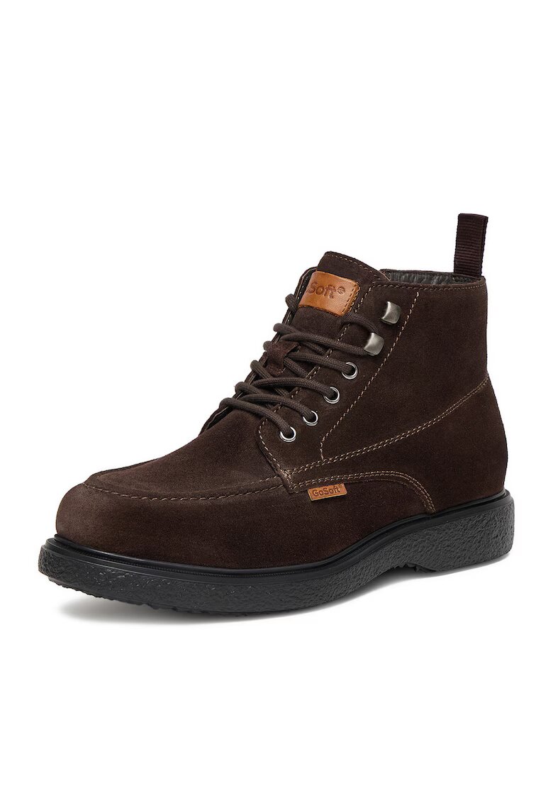 Go Soft Ghete barbati piele naturala - maro