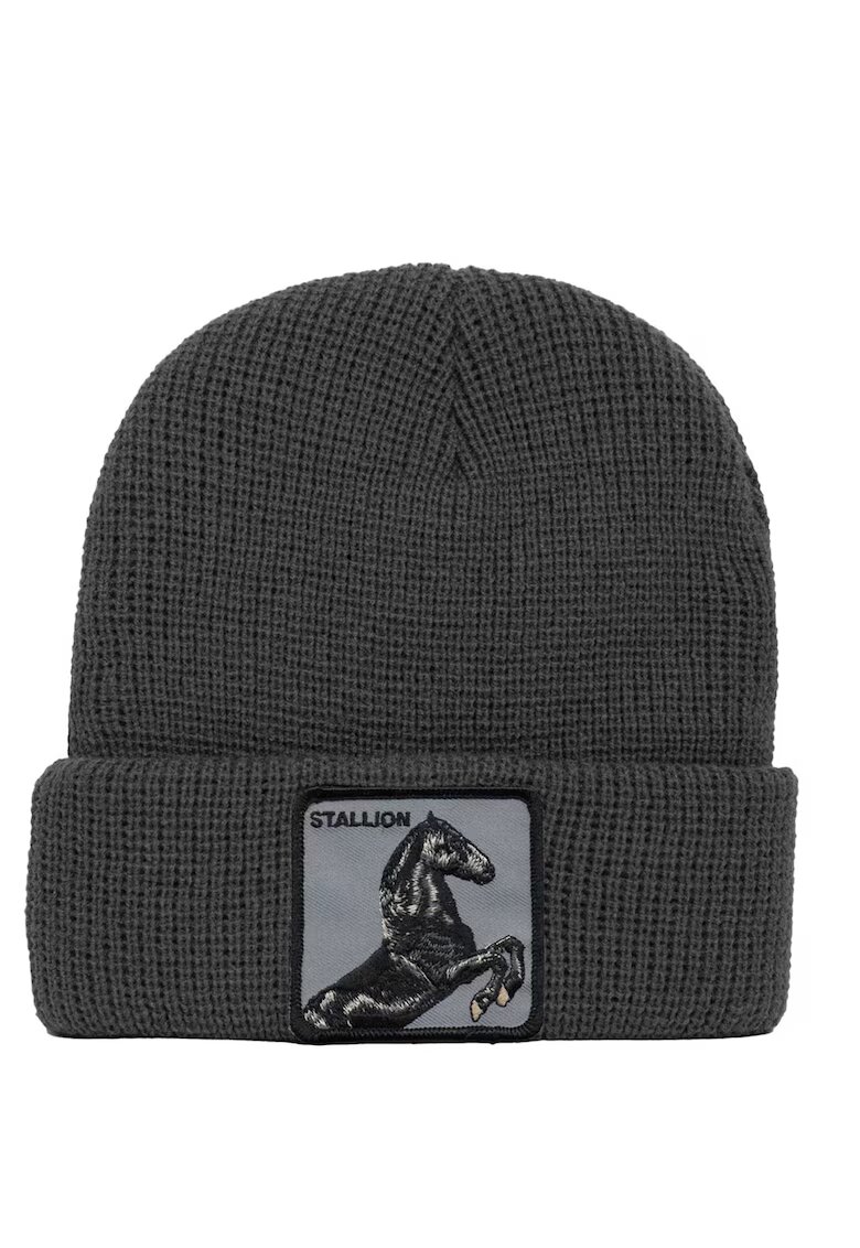 Goorin Bros. Caciula unisex din tricot fin cu aplicatie - Gri