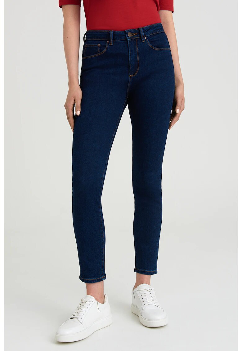 GreenPoint Blugi crop slim fit1 - Albastru ultramarin