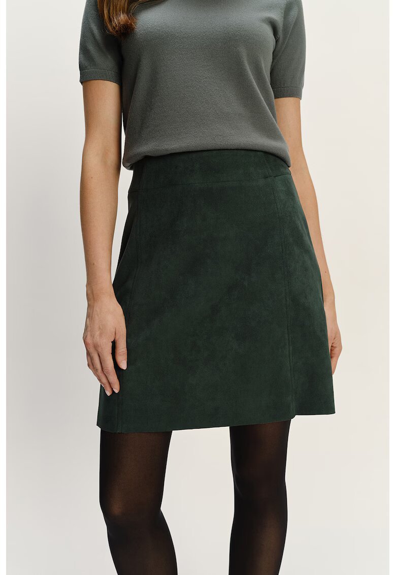 GreenPoint Fusta scurta uni - Verde padure