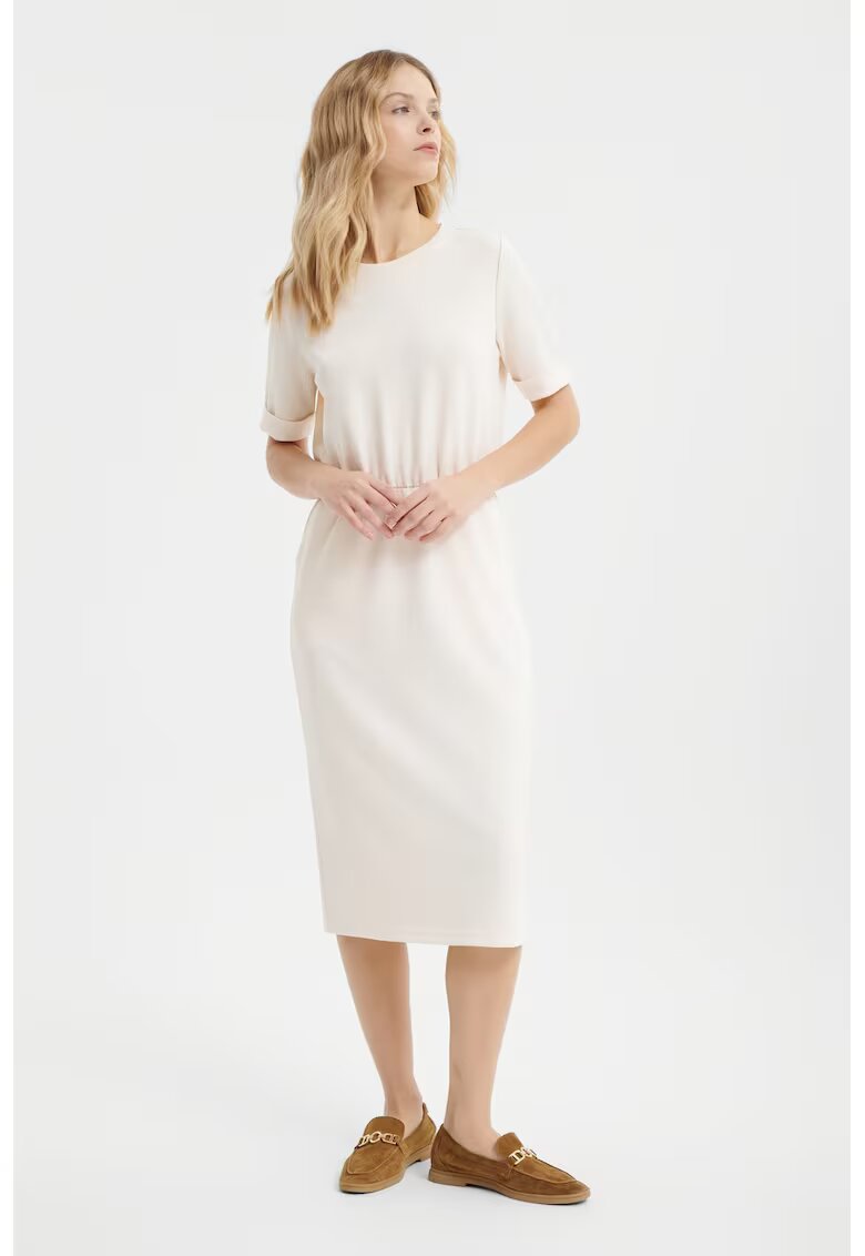 GreenPoint Rochie midi cu maneci scurte - Bleumarin