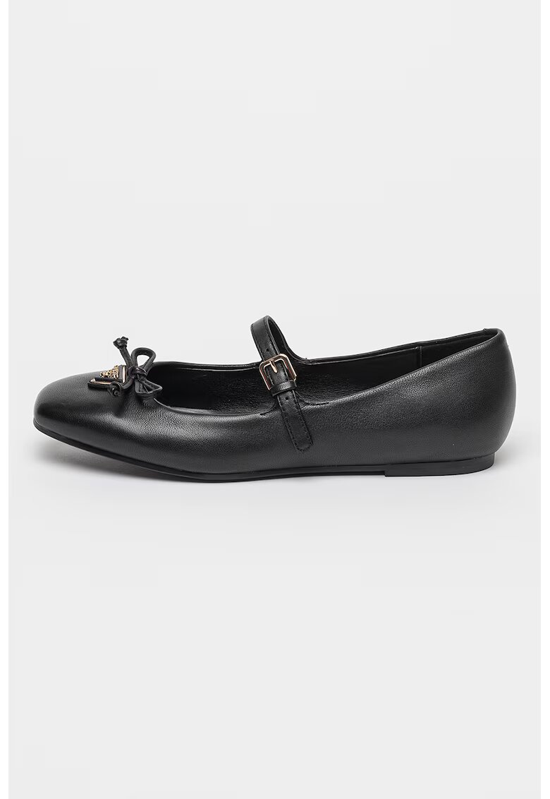Guess Balerini Mary Jane de piele ecologica - Auriu/Negru