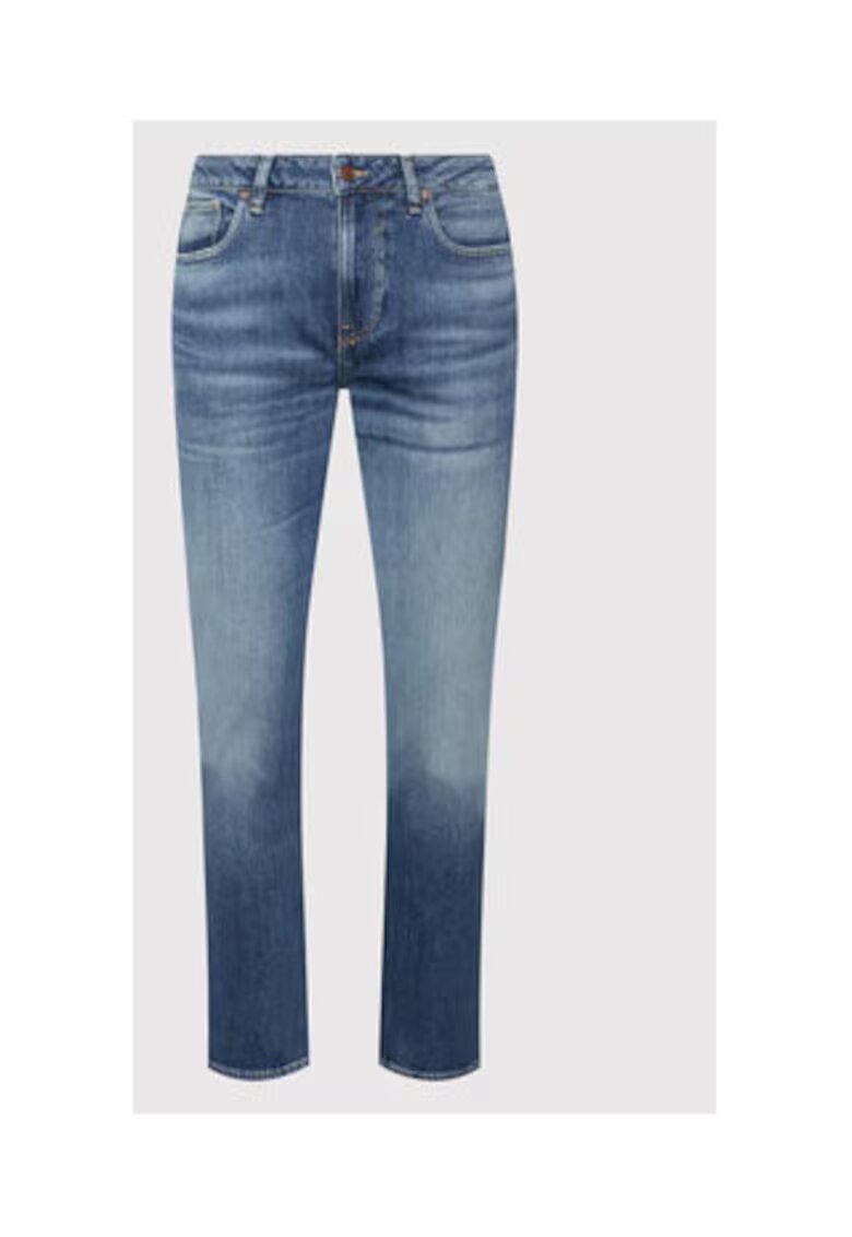 Guess Blugi cu talie medie si aspect decolorat