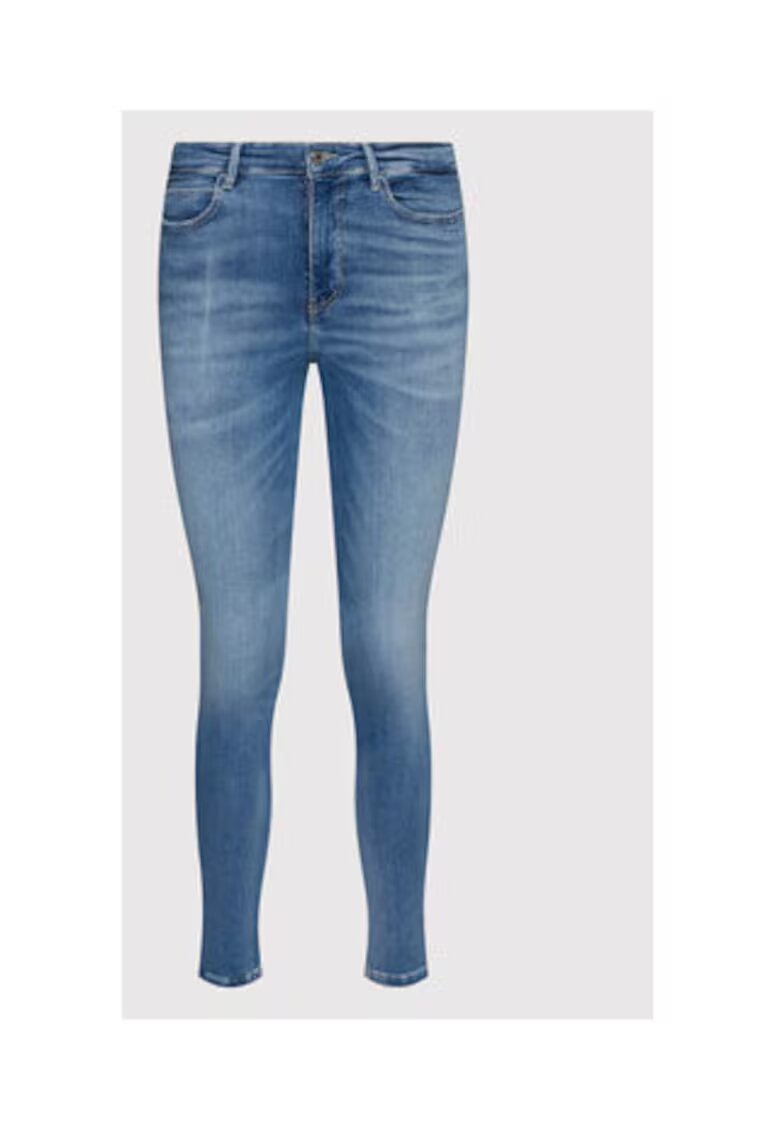 Guess Blugi skinny cu aspect decolorat