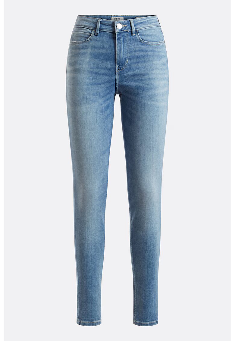 Guess Blugi skinny cu aspect decolorat 1981 - Albastru lavanda