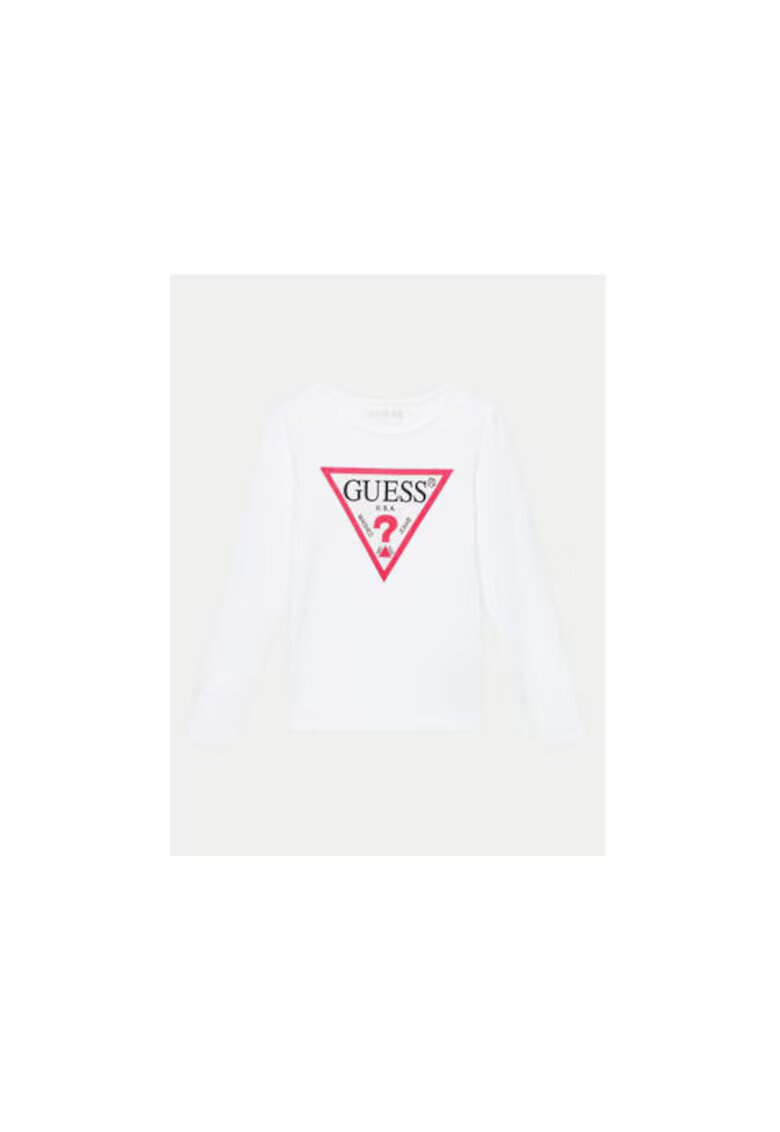 Guess Bluza Cu Maneca Lunga Si Logo Imprimat