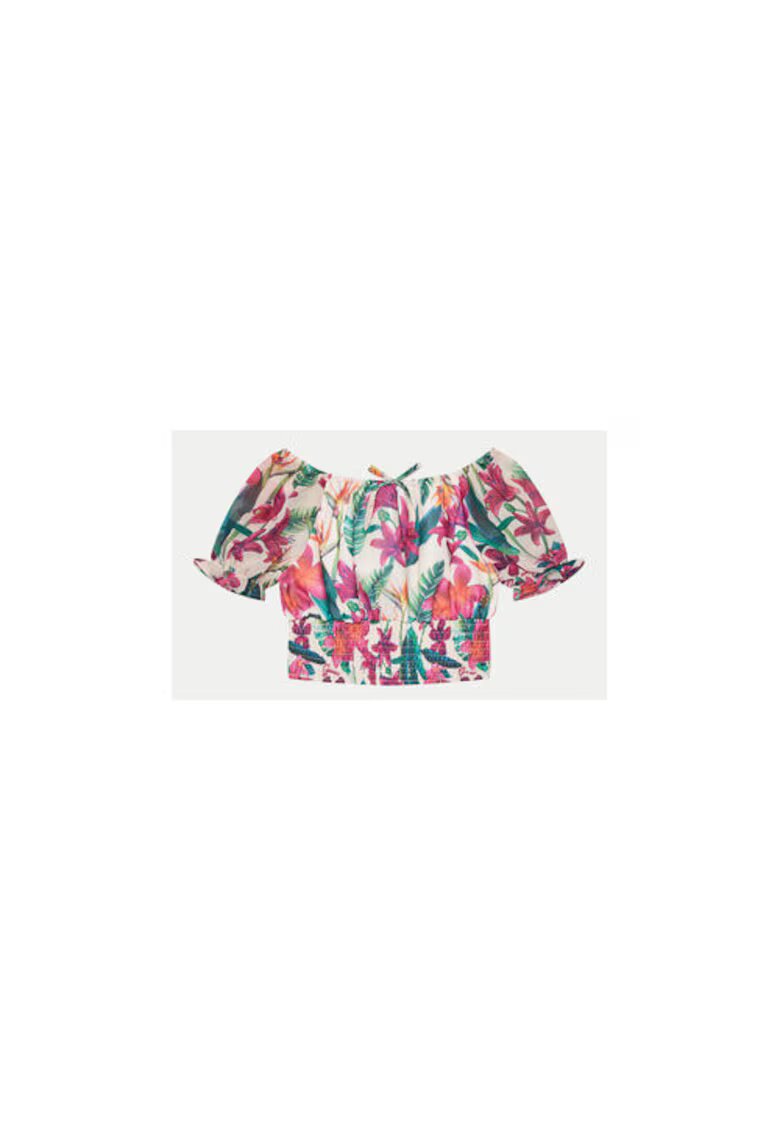 Guess Bluza cu model tropical - Multicolor