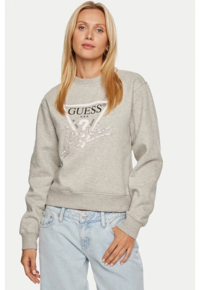 Guess Bluza dama Bumbac - Gri - Gri