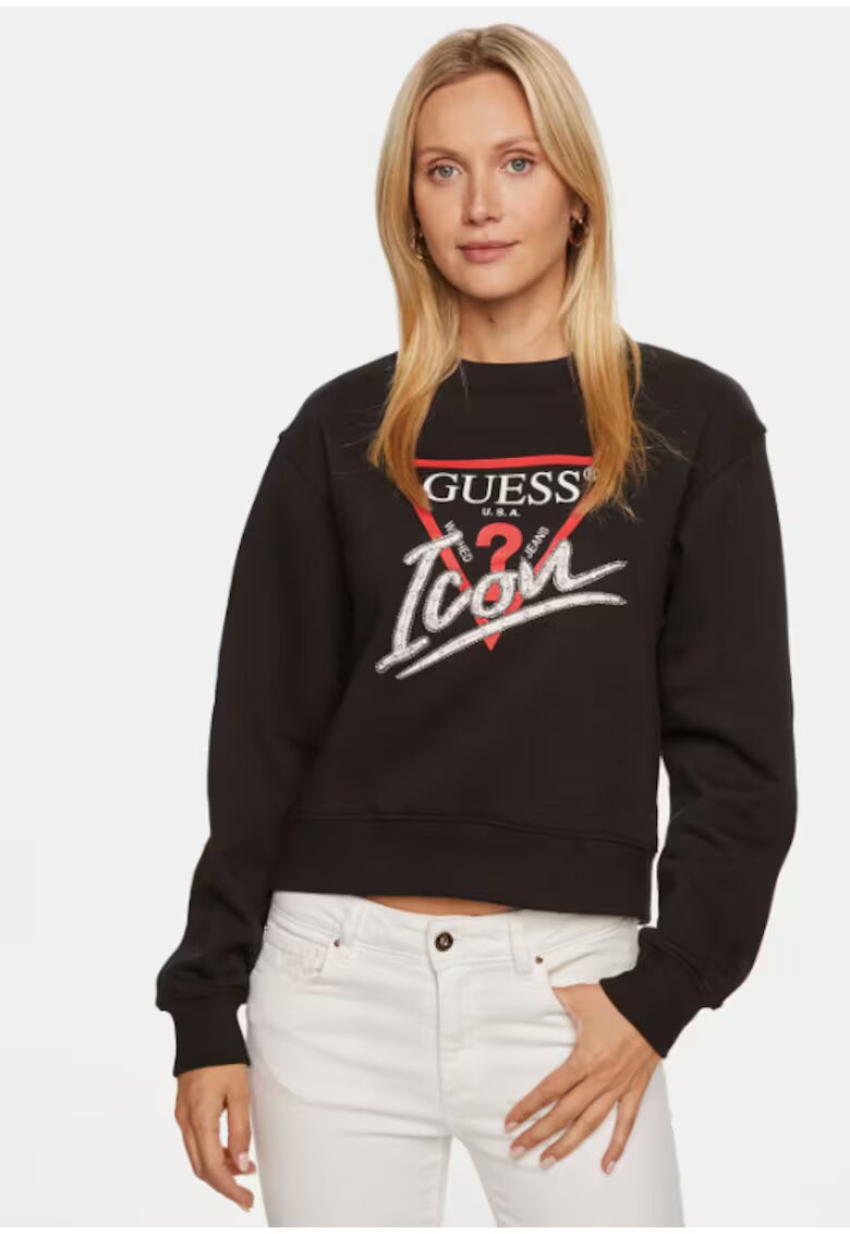 Guess Bluza dama Bumbac - Negru - Negru
