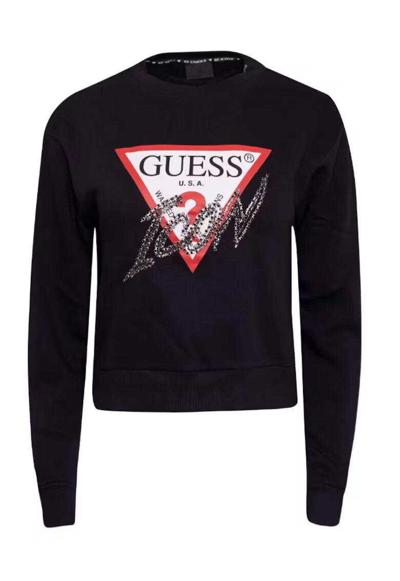 Guess Bluza dama Bumbac - Negru - Negru