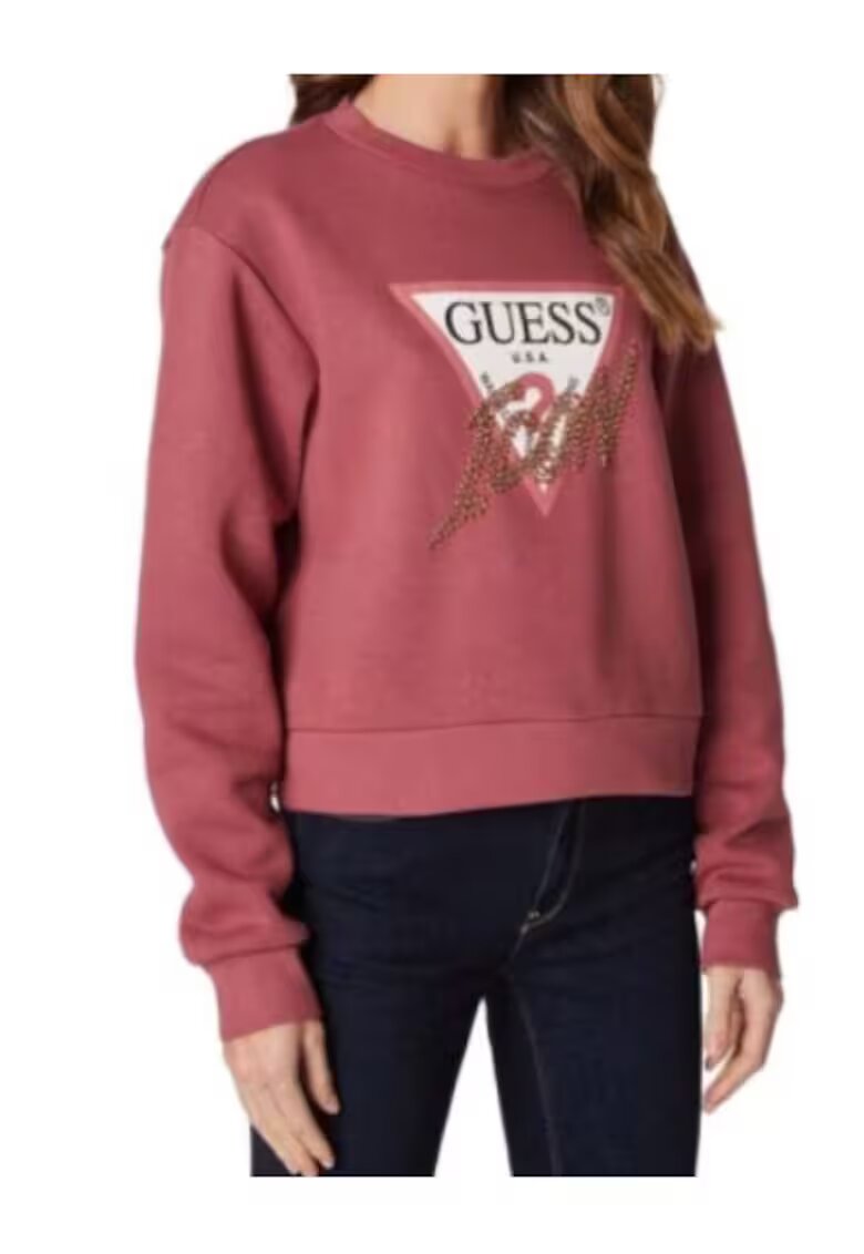 Guess Bluza dama Bumbac - Rosu - Rosu