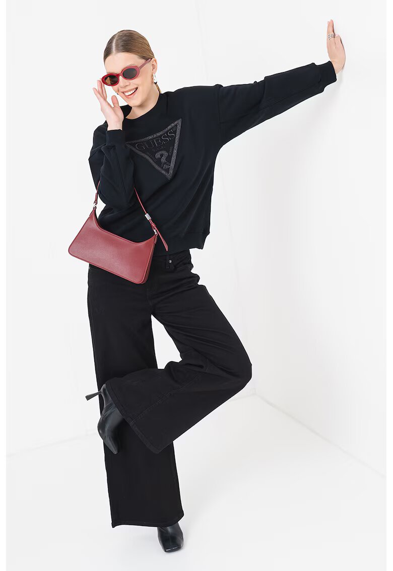 Guess Bluza de trening cu broderie logo - Negru