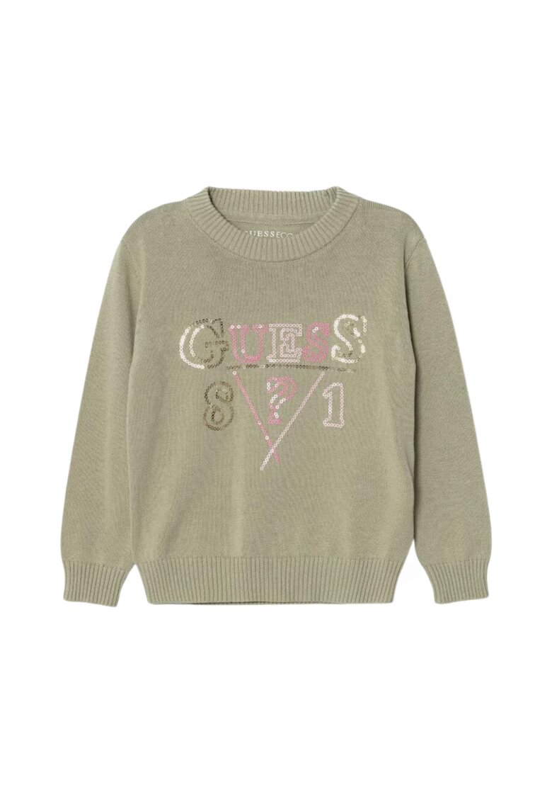 Guess Bluza de trening cu imprimeu logo din paiete -