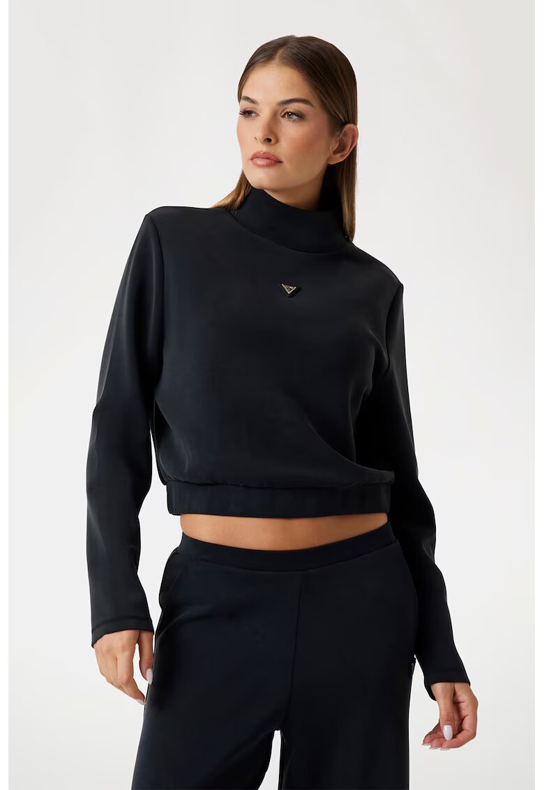 Guess Bluza de trening din amestec de modal Scuba - Negru