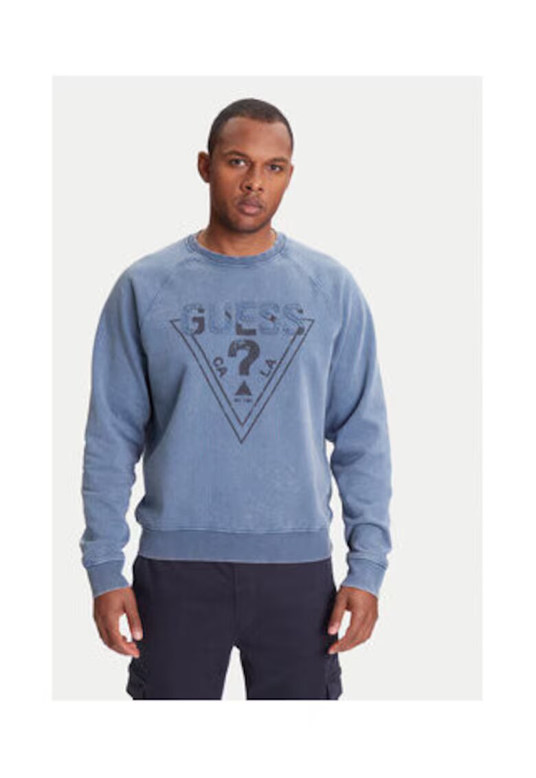 Guess Bluza de trening din bumbac cu logo frontal