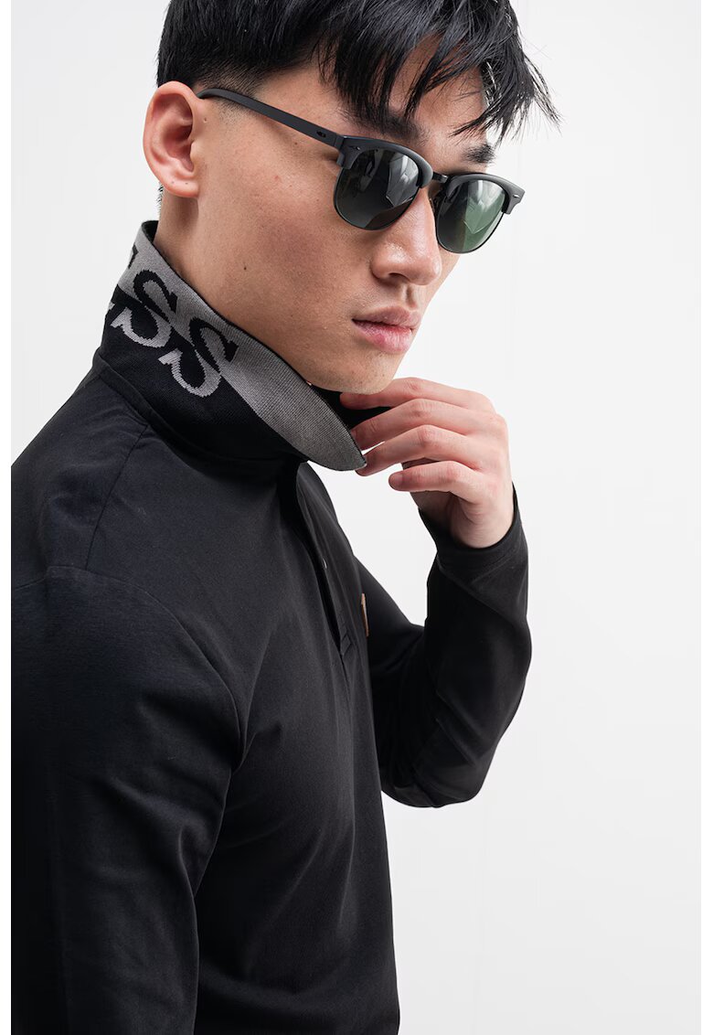 Guess Bluza polo slim fit - Negru