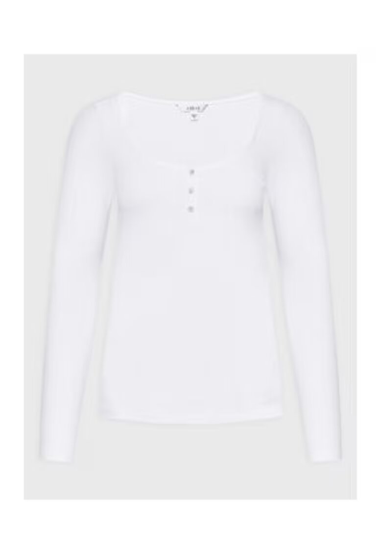 Guess Bluza uni cu decolteu Henley -