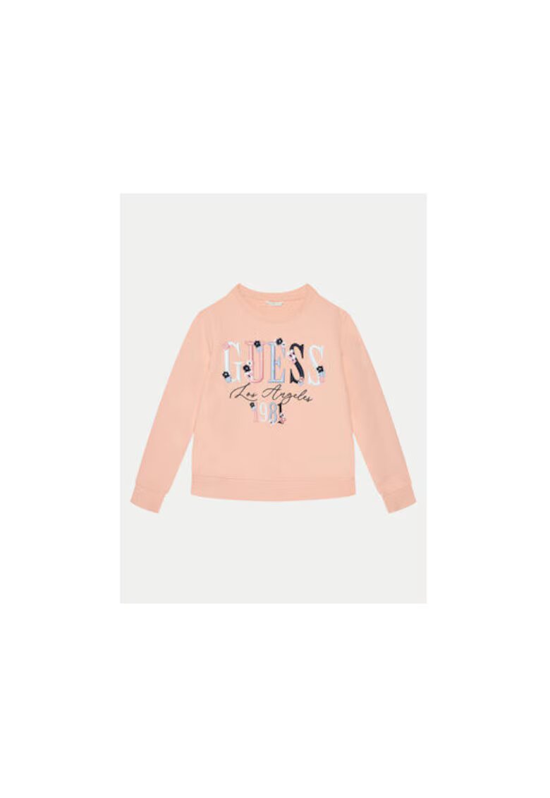 Guess Bluzon din bumbac cu broderie logo