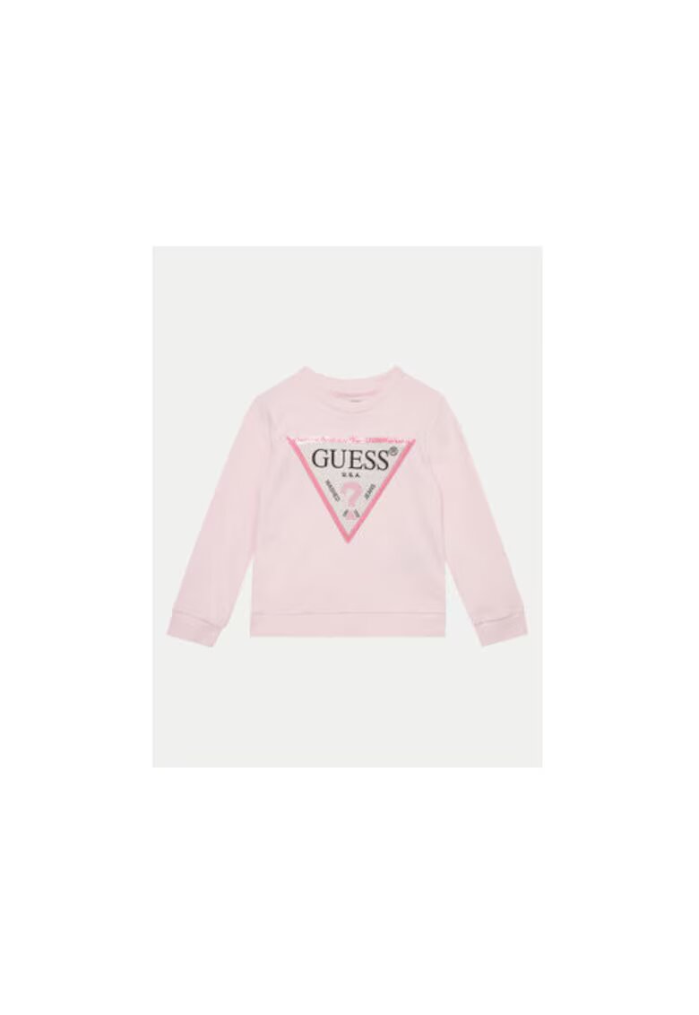 Guess Bluzon din bumbac organic cu logo
