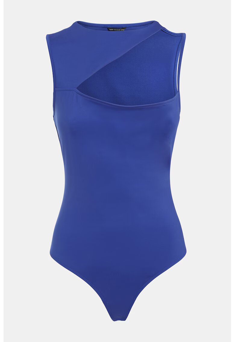 Guess Body cu decolteu asimetric - Albastru
