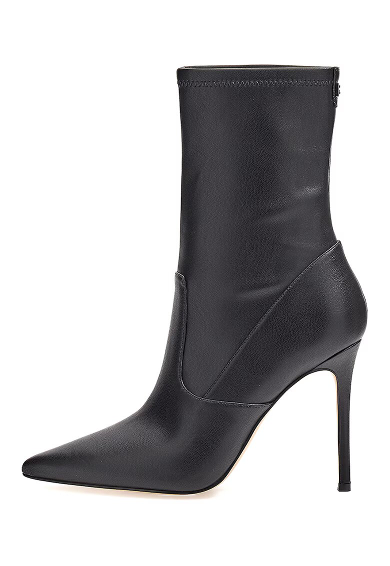 Guess Botine de piele ecologica - Negru