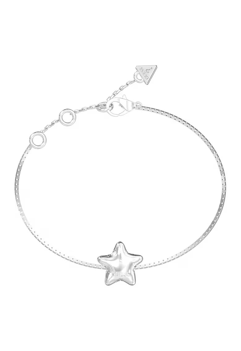 Guess Bratara cu logo stea - Argintiu