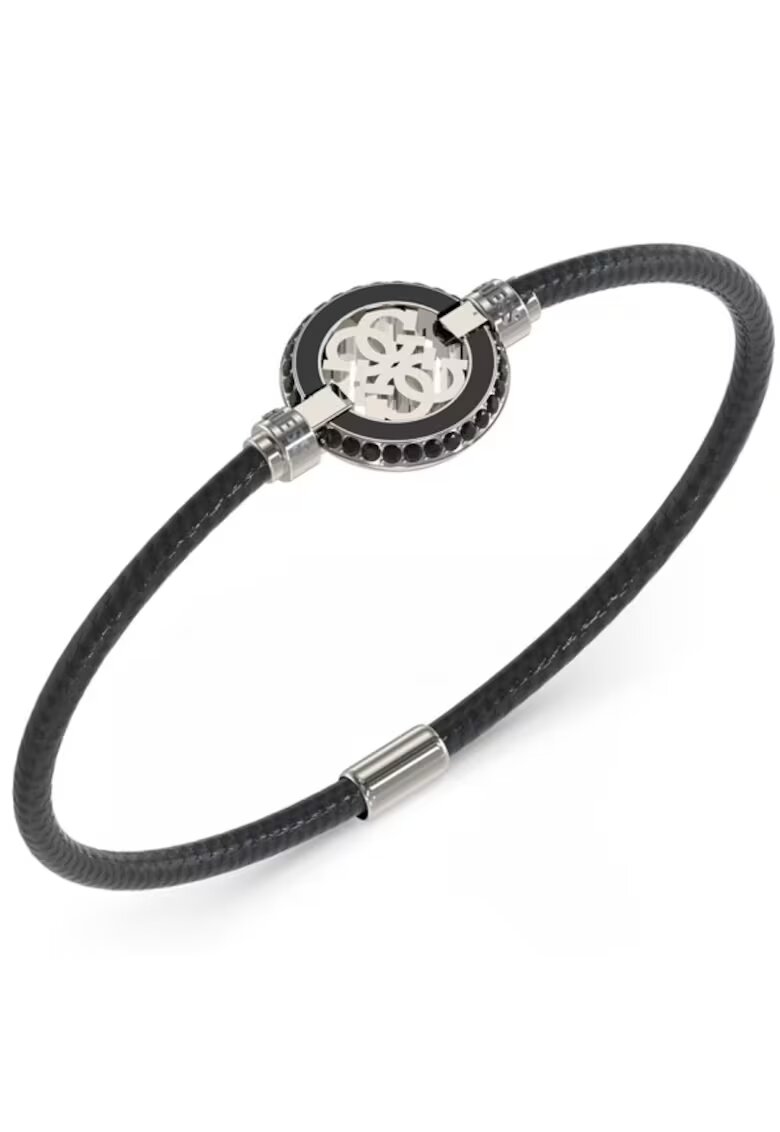 Guess Bratara Regata cu snur si cristale JUMB04425JWSTBK - Negru - Argintiu