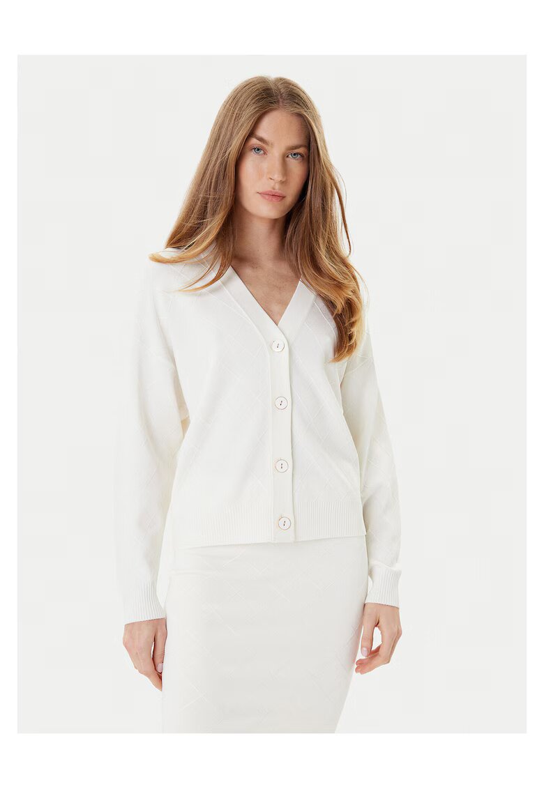 GUESS BY MARCIANO Cardigan dama ecru - pulover tricotat