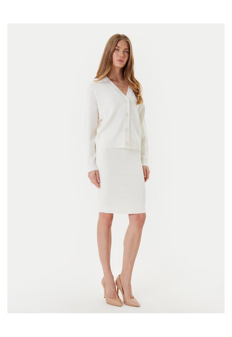 GUESS BY MARCIANO Fusta midi dama alb - fabrica de calitate