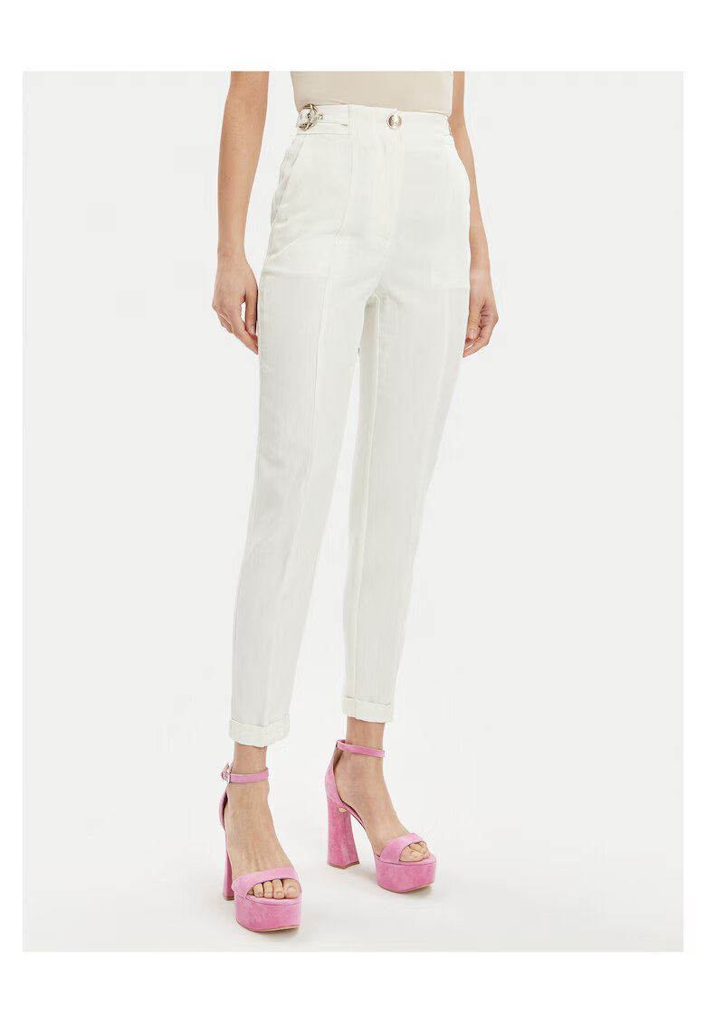 GUESS BY MARCIANO Pantaloni cu talie inalta pentru dama - alb