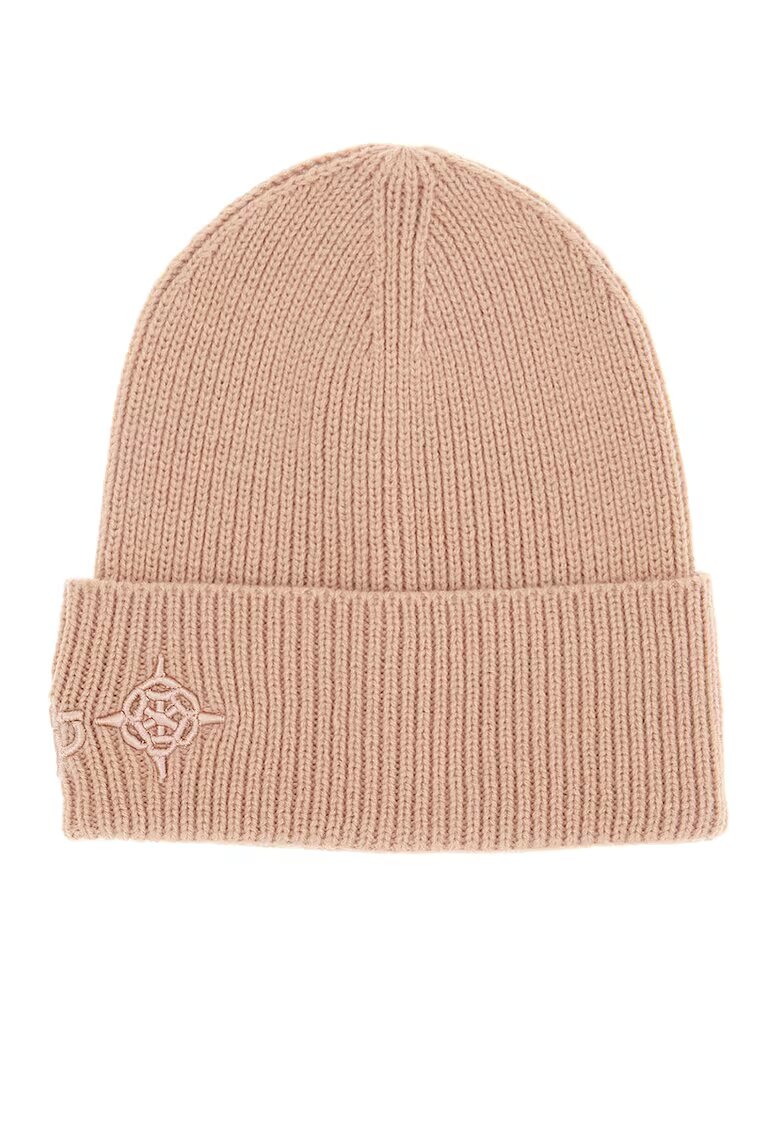 Guess Caciula din amestec de lana cu model monograma brodat - Roz pal