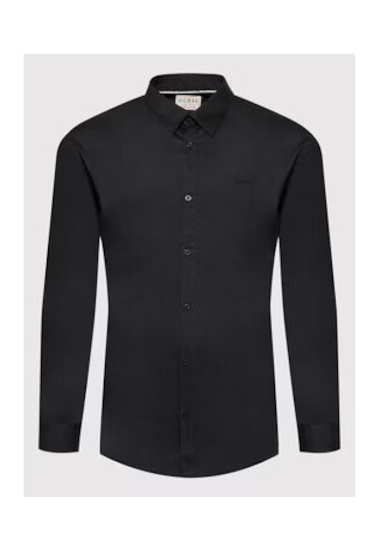 Guess Camasa cu guler ascutit - Negru